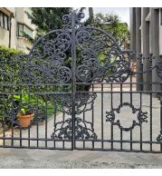 Premium Cast Iron Gates - Heavy-Duty Ornate Decorative Entrance Security Gates, Rust-Resistant Powder Coated Finish, Intricate Scrollwork & Geometric Patterns, Swing or Sliding Design for Homes, Villas, Gardens & Driveways - Wholesale Online